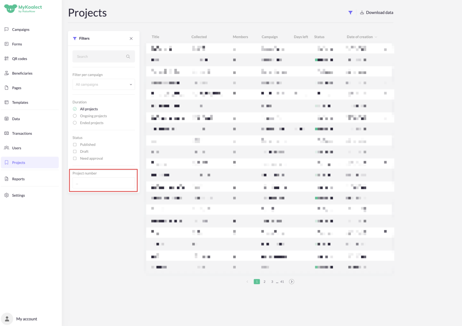 What is project number? - FAQ - Koalect